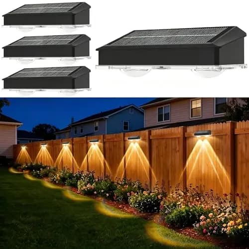 Lámparas Solares Jardín Exterior 4 Pack,Foco LED Solar 3000K Luz Cálida,IP65 Impermeable,Fácil Instalación Sin Cables,Iluminación Automática para Caminos,Terraza y Jardín