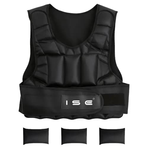 ISE SY3002 - Chaleco con peso ajustable de 5 kg, 10 kg, 15 kg, 20 kg, 25 kg, 30 kg, para entrenamiento de musculación