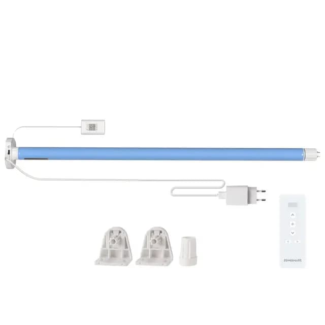 Matter - Motor de persianas enrollables inteligentes WiFi para obturador de tubo de 17/25/28 mm, control de aplicación Matter-enable Homekit Siri Voice, enchufe para usar motor CC (motor + control