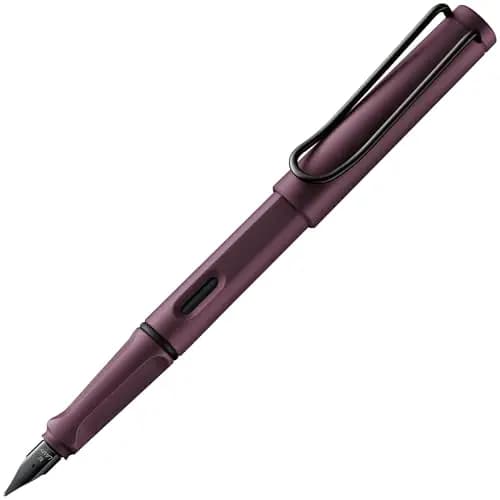 Lamy safari scarlet - Pluma estilográfica con empuñadura ergonómica y plumín de acero pulido en tamaño M - ideal para cualquier escritura y caligrafía - incluye cartucho T 10 azul - Diestro
