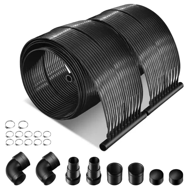 FANTASK Calefacción Solar para Piscina 600 x 75 cm, colector Solar para Piscina de Polietileno Resistente a los Rayos UV, Paneles solares enrollables, Calentador para Piscinas de hasta 25800 L, Color