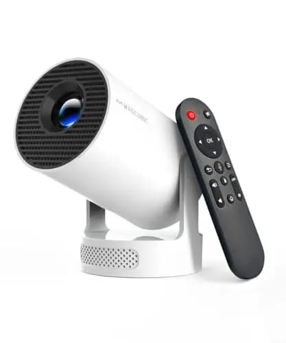 Magcubic Proyector, Mini Portátil Proyector 4K Supote con WiFi 6 BT 5.4, Rotación de 180°, Proyectores de Video doméstico projetor, Remoto por Voz, Altavoz Soundbass 5W