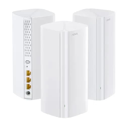 Tenda Nova Mesh MX12 (3-Pack) - WiFi Mesh AX3000, Repetidor WiFi 6 de Doble Banda 2,4 GHz/5 GHz, Router para Toda la Casa, 3X Puertos Gigabit, Backhaul Ethernet, Control Parental, MU-MIMO, OFDMA