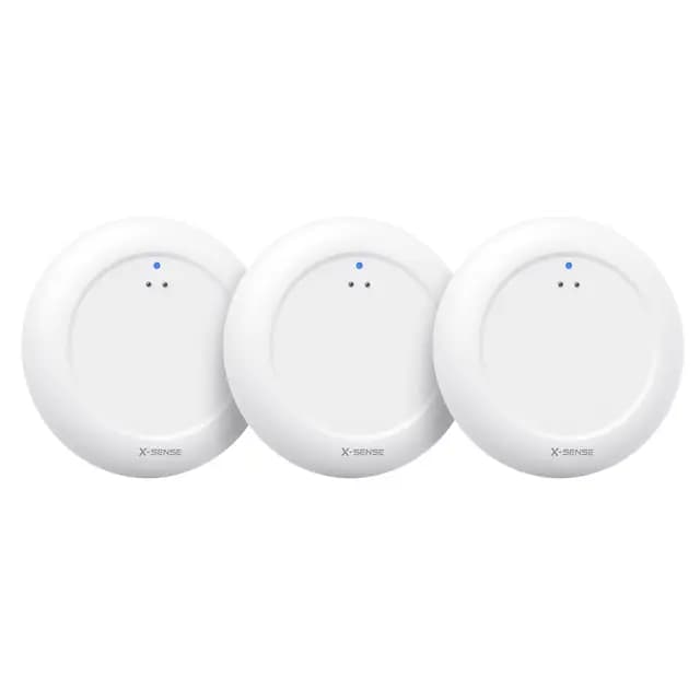 Sensor de Agua Wi-Fi X-Sense; Detector Inteligente de Fugas de Agua con alertas de App, IP67 Resistente al Agua, Detector inalámbrico para Cocina, baño, sótano, SWS0A (3 Unidades)
