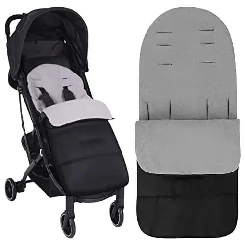 Saco de dormir para bebé de invierno, saco universal para silla de paseo Sacos de Abrigo para Carritos Saco de Dormir Universal para Bebé Antideslizante, Impermeable y Fría, Desmontable(blanco)