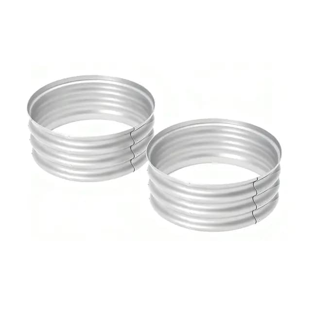 Bamworld huerto Urbano Elevado Redondo 2 Piezas 60x30cm huerto Urbano Exterior metálico galvanizado Jardinera terraza Resistente para Verduras Flores y Hierbas