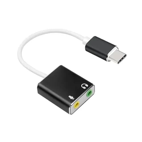 Adaptador Audio USB-C a Jack 3,5 mm con Entrada de Micrófono para Auriculares, Tarjeta de Sonido Externa Estéreo 3D, Compatible con PS4, PS5, Windows, Mac, Plug & Play, Sonido de Alta Fidelidad