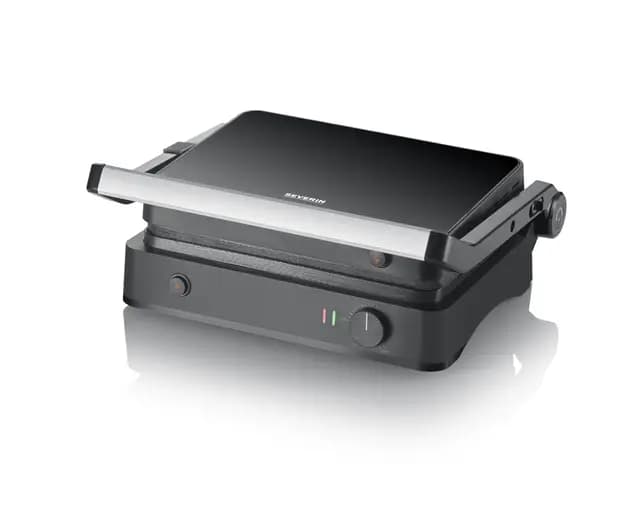 SEVERIN - Grill de contacto SEVINI Light, con placas de parrilla de cerámica extraíbles. Parilla de mesa con regularización de temperatura hasta 220, 30 x 22 cm, KG 2398
