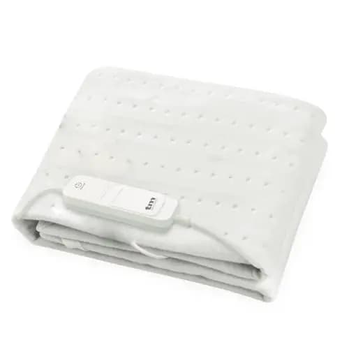 TM Electron Cubre Colchones Calientacamas Eléctrico Para Cama Individual 60w Con 3 Niveles De Temperatura Y Apagado Automático. Tamaño 150x80cm, color Blanco