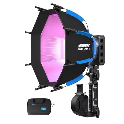 amaran Ray RGB COB Light,Portable Studio Light for Photography,Youtube,Tiktok,Recording,Wedding,Film,Vlog,Live Streaming,Meeting,Home Office (Ray 60c)