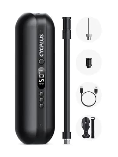 CYCPLUS Bomba de Aire 150PSI,Compresor Eléctrico Portátil,Mini Inflador de Neumáticos Recargable para Bicicletas Motocicleta