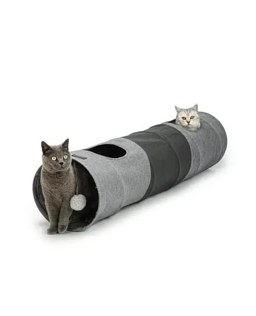lionto Túnel para Gatos, túnel de Juguete para Mascotas, túnel de Juego con Pelota para Gatos, 30 x 130 cm
