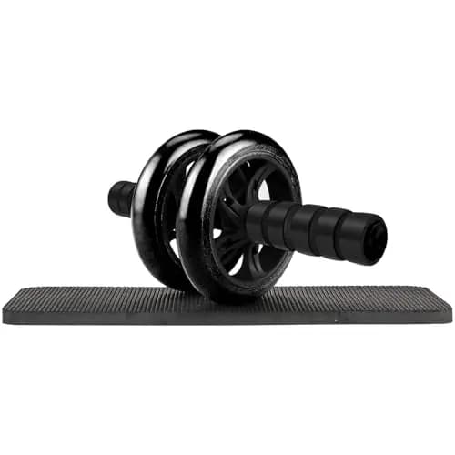 Rodillo Abdominal Ergonómico Doble Rueda con Rodillera, Ejercita tus Abdominales en Casa y Gimnasio Hombre y Mujer