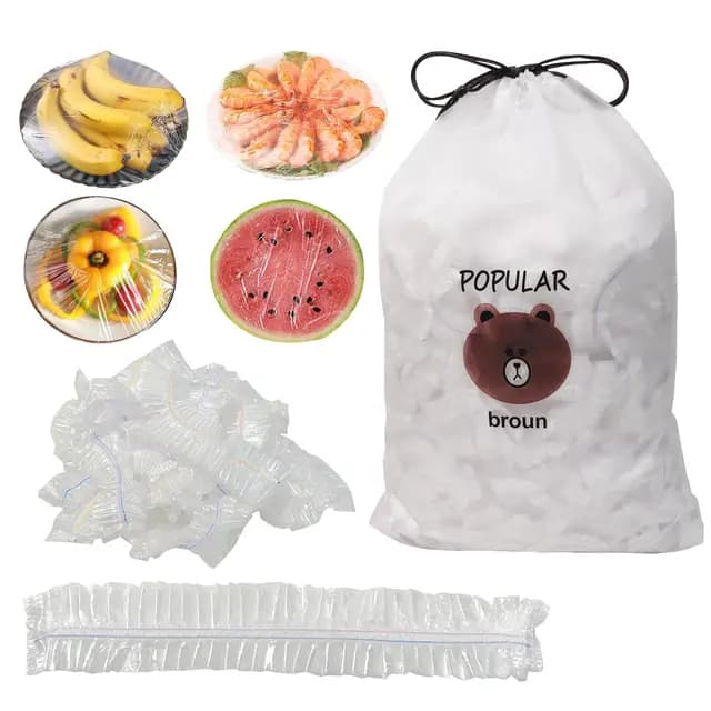 POPSKEETER Color-500 Bolsas Reutilizables Transparentes para Alimentos