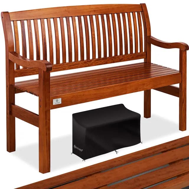 KESSER K-GB-2062 Banco de Jardín de Madera 3 Plazas 125 cm