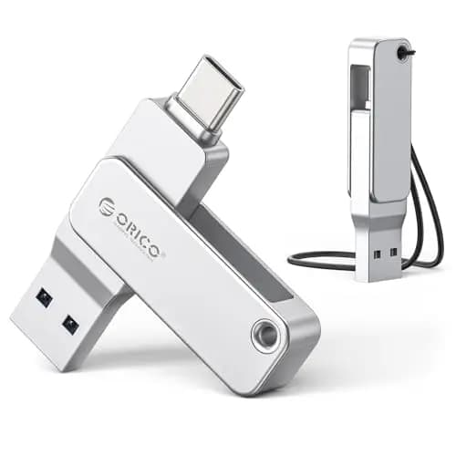 ORICO Pendrive 32 GB USB C, Memoria USB 3.2 Gen 1 (Doble Interfaz), Mini Flash Drive, Lectura 150 MB/s, para iPhone 15/16/17, Android, Tabletas, Portátiles, Mac, Plug and Play - EB05