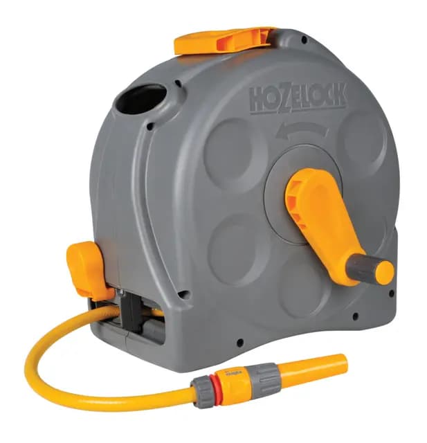 Hozelock - Carrete compacto Compact Reel con 25 m de manguera y todos los accesorios - listo para su uso