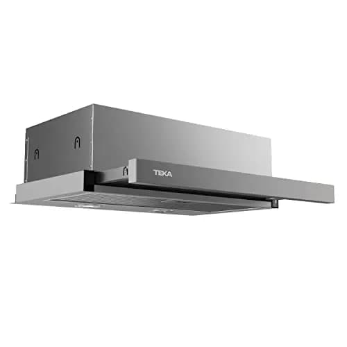 TEKA Campana Extractora Integrada 60 cm, 3 Velocidades, Motor Doble, Sistema de Recirculación de Aire, Filtro de Carbón, de Acero Inoxidable, CNL 6415