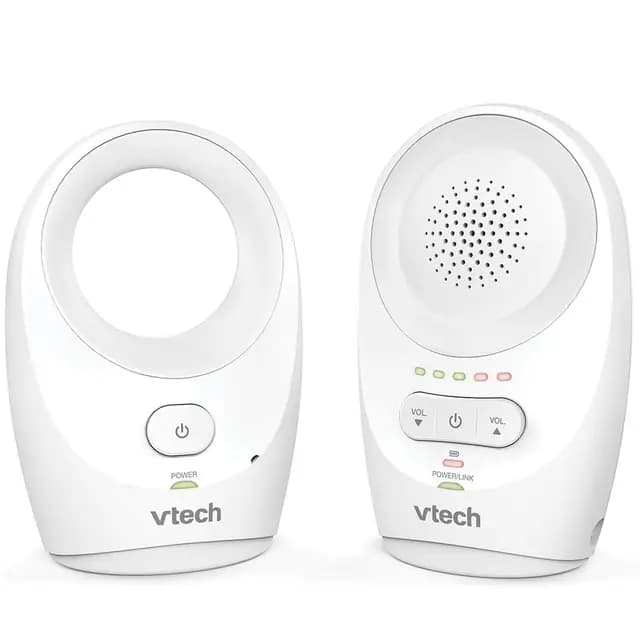 VTech Baby Monitor de Audio Digital DM1111 – Tecnología DECT, Pantalla de Nivel de Ruido, Clip para Cinturón y Más – Unidad para Padres y Unidad para Bebé