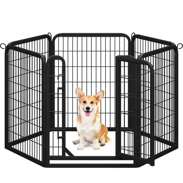 Yaheetech 6 Vallas para Perros Parque de Cachorros Corral Jaula de Mascota Animales 80cm