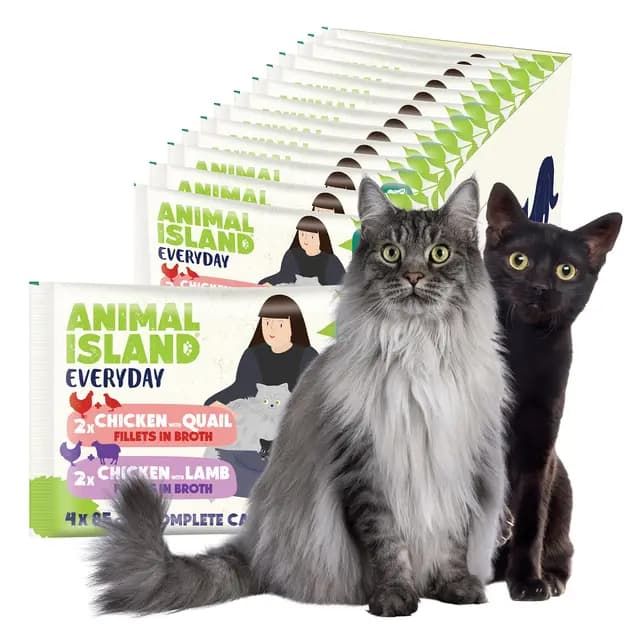 Animal Island Comida Húmeda para Gatos Adultos Sin Cereales 4 x 85 g