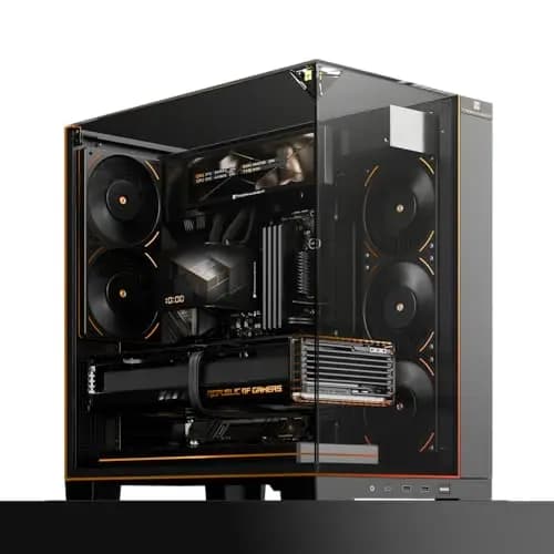 Thermalright TR A70 Vision ATX - Carcasa para Videojuegos (8 Ranuras para Ventiladores de CPU, Cierre rápido para Tarjeta gráfica Vertical con protección anticaída, Incluye Pantalla LCD de 9,16