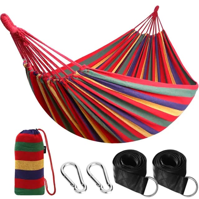 Anyoo Hamaca al Aire Libre de Camping portátil al Aire Libre de Lona, Capacidad 200 kg Ligera con Bolsa de Transporte para la Playa y Senderismo de la Playa