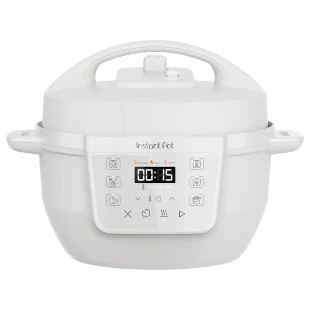 Instant Pot Olla Multifunción, 3,8 l, 7 en 1, Cocción Inteligente Multicocción: Olla a Presión, Cocción lenta, Arrocera, Sartén, Yogurtera, Vaporera y Calentador de Alimentos, Sal Marina Blanco
