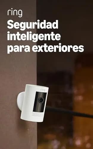 Ring Cámara exterior con batería (Stick Up Cam) | Cámara de vigilancia wifi para tu domicilio sin cables, con vídeo HD, comunicación bidireccional, instalación fácil | 30 días gratis de Ring Home