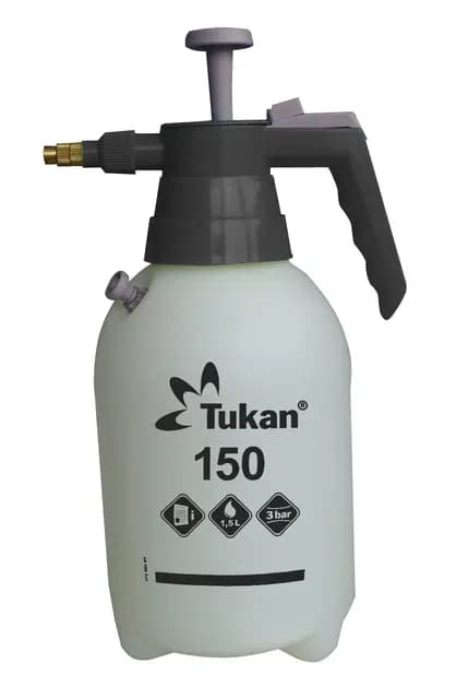 Tukan Pulverizador Gloria 1,5L | Presión hasta 3 Bar | Versátil para Cuidado de Plantas y Limpieza | Boquilla Ajustable de latón | Diseño ergonómico | Rociado eficiente para hogar y jardín