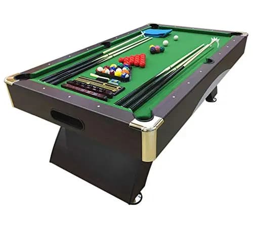 Mesa de Billar 8FT Mod. Leonida 220 X 110 cm Juegos de Billar Pool 8 ft Carambola Full Verde