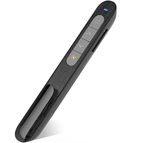 Puntero Presentaciones con Hipervínculo y Volumen, 2,4 GHz Presentador Inalambrico Pasador Diapositivas Mando Distancia Powerpoint Remote Presenter para Computadora PPT Windows Linux Vista