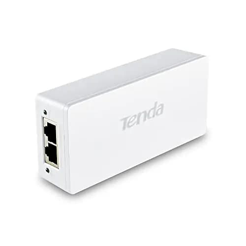 Tenda PoE30G-AT PoE Inyector, Adaptador, Alimentador, 2 Puertos Gigabit RJ45, IEEE 802.3af / at, Plug and Play, Proporciona Energía hasta 100 Metros, 30W, 51V, Blanco