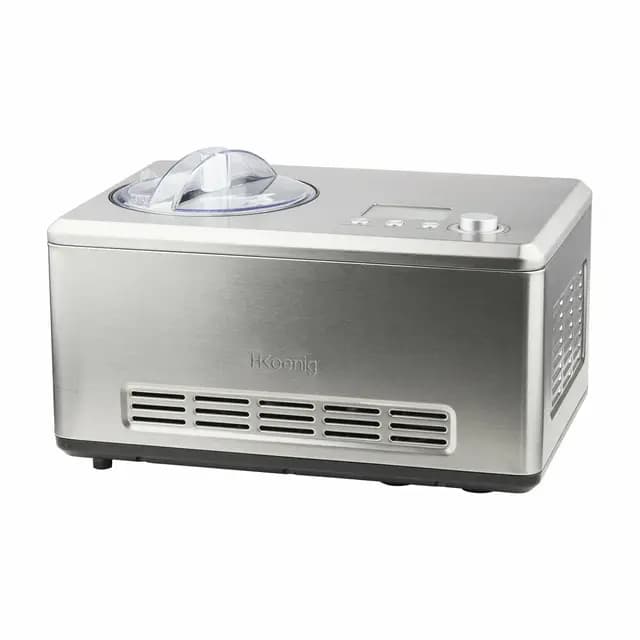 H.Koenig Heladera Profesional HF320, Heladera Eléctrica 2L, 180 W, Enfriadora, Preparación Rápida, Compresor - Yogur helado, Sorbetes y Helados