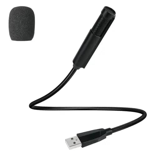 HOTUT Micrófono USB para computadora, micrófono USB de conferencia, condensador de computadora, micrófono de conferencia omnidireccional de 360° para chat en línea, llamada de zoom, reunión en línea,
