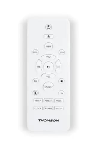 Microchaîne - THOMSON - COSY MIC121BT - Lecteur CD, Bluetooth, Radio FM, MP3, USB - Bois et Blanc