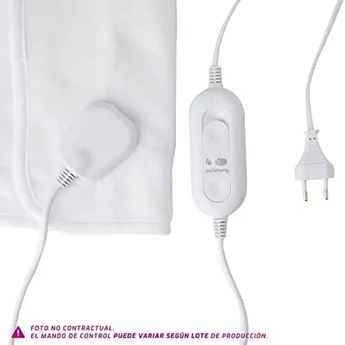 Calientacamas Eléctrico Individual | Tamaño 150 x 80 cm | 2 Niveles de Temperatura | Calientacamas Elaborado en Poliéster 100% | Manta Eléctrica Cubre Colchones | Pekatherm UP105