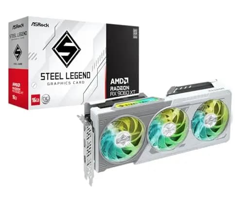 ASRock Carte GRAPHIQUE ASROCK Radeon RX 9060 XT Steel Legend OC 16GO (90-GA5JZZ-00UANF)