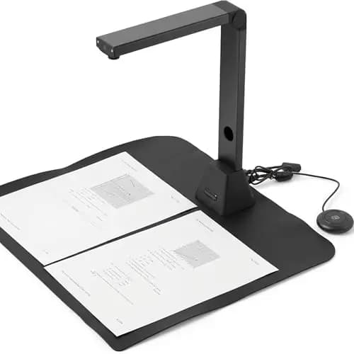 Escaner Documentos A3 22MP: OCR 130 Idiomas USB Camara de Documentos 4 LED Escaner Profesional con OCR para Oficina Escuela Archivo
