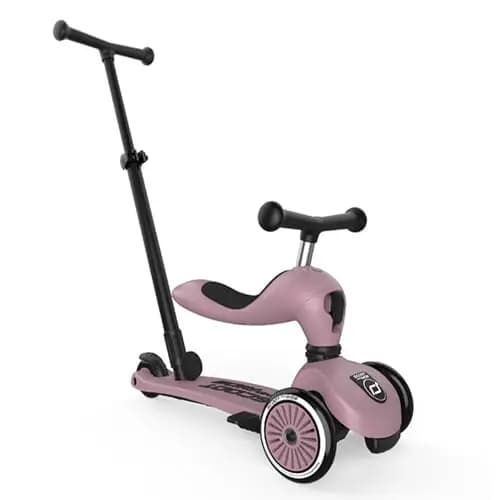 Scoot & Ride Highwaykick 1 Push and Go Kickboard con asiento 2 en 1 bicicleta con manillar a partir de 1 2 años creciendo con su hijo regulable en altura sin herramientas