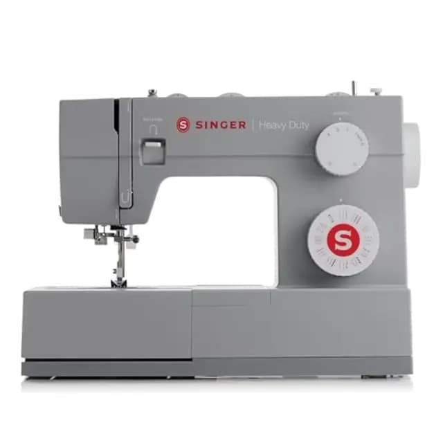 Singer Heavy Duty 4432 Máquina de Coser Mecánica, 32 Puntadas, Motor Potente, Ojal Automático, Enhebrador Automático, Placa de Refuerzo de Acero Inoxidable