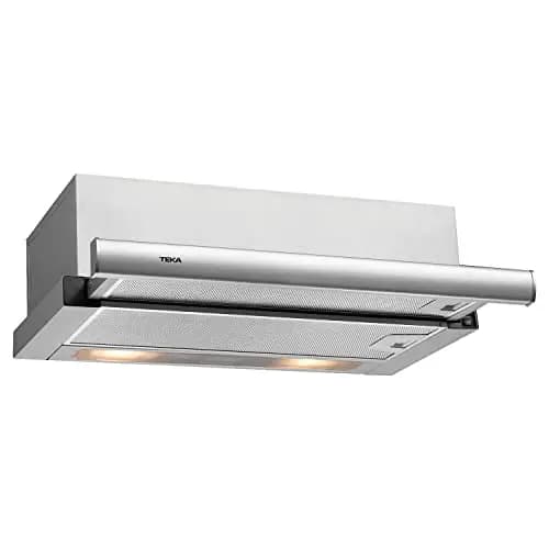 TEKA Campana Extractora Telescópica de 60 cm, Doble Turbina, 2 Velocidades, Acero Inoxidable, Instalación Recirculación, Modelo TL 6310