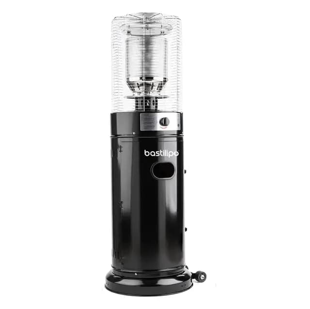 Prometeo Black 11K - Estufa de gas para Exteriores -Estufa para jardin o terraza de 11KW - Propano o Gas butano - Radio de acción 20-30m² - Bastilipo (0807)