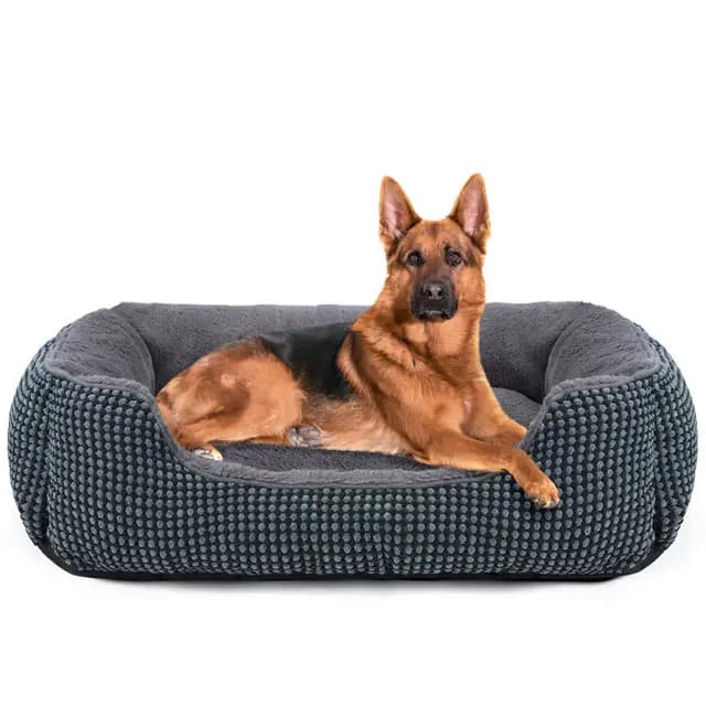 FURTIME Cama Perros XXL Grande, Cama Perro Lavable Esponjosa, Camas Perros Antideslizante Antiansiedad, 106x80x23cm
