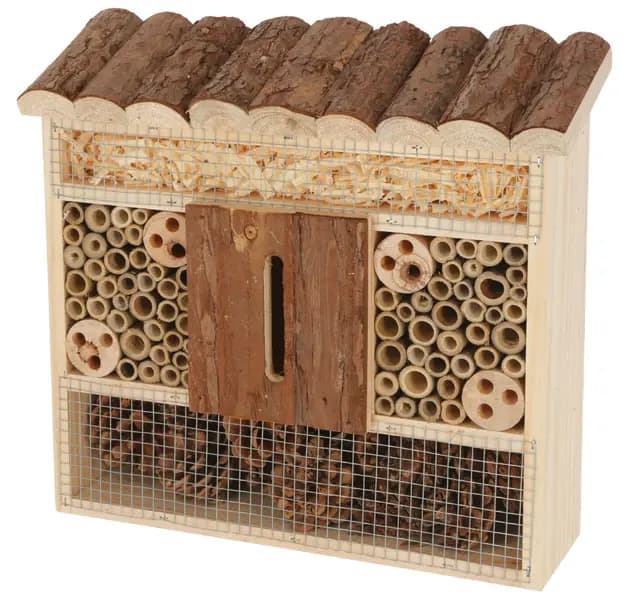 Kerbl Pet Casa de protección contra Insectos, Hotel para Insectos, Natural, 29x8x28cm, Madera, Avispas excavadoras, Abejas Silvestres, Hormigas, escarabajos, Ayuda para anidar e hibernar