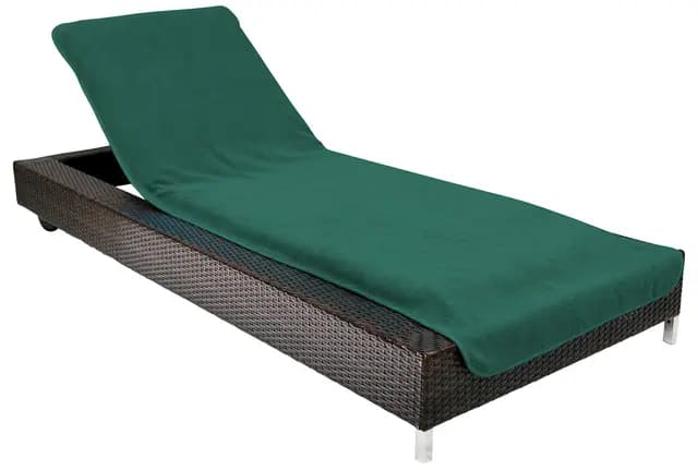 Brandsseller Funda de Tumbona Rizo Algodón 75×200 cm Verde Oscuro