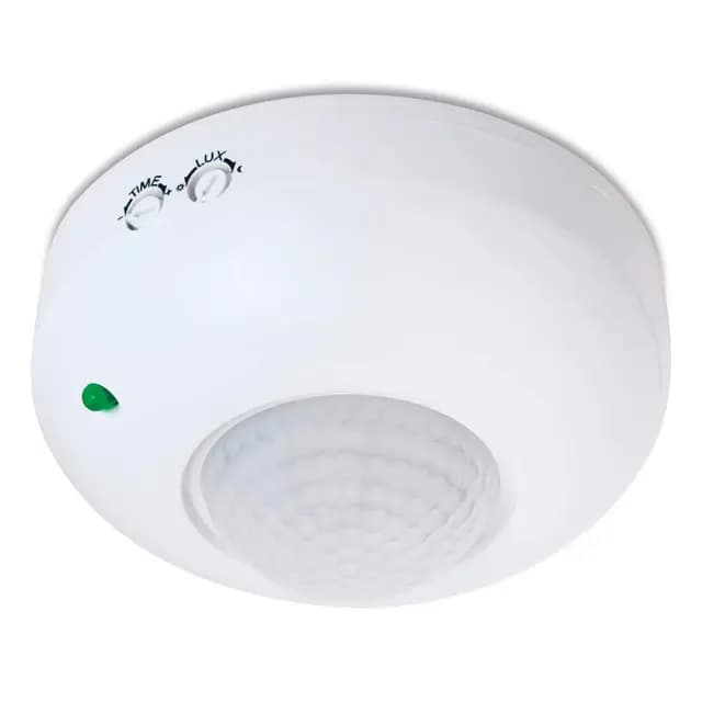 conecto Detector de Movimiento para Exteriores, para LED y lámparas, Montaje en Superficie en el Techo Alcance de detección de 360° 6m, Infrarrojos, IP20, Blanco