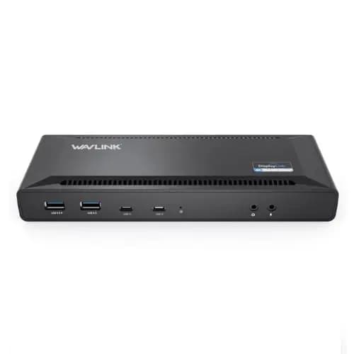 WAVLINK Estación de acoplamiento USB-C de doble monitor, carga de 100 W, pantallas 4K duales, 2 x HDMI o 2 x DisplayPort, compatible con Mac, Windows, Thunderbolt 3/4, USB-C (6 x USB, Ethernet,