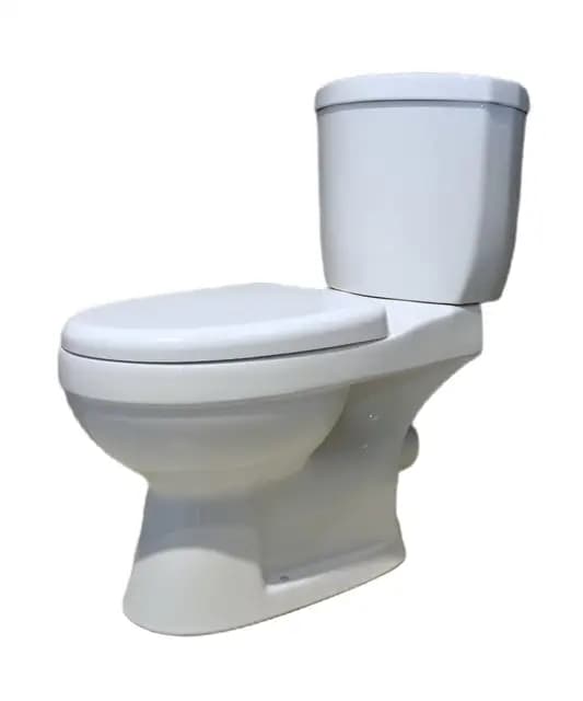 Inodoro compacto premium 76,5 x 39 x 72 cm, drenaje vertical/horizontal + asiento de duroplast de cierre suave, primero blanco