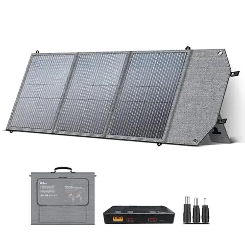 Panel Solar Plegable 100w monocristalino portátil, Células Tipo N Módulo Solar Plegable Portátil Plegable, impermeable, ideal para embarcaciones, camping, caravanas o autocaravanas